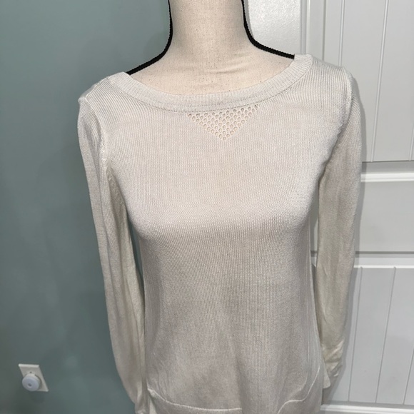 Lululemon Sunset Savasana Pullover II sweater Heathered White Size 4 - Picture 8 of 13